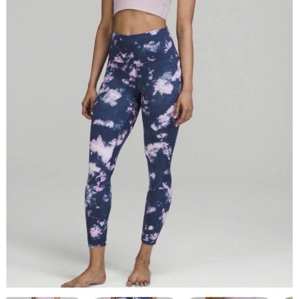 Luluelmon Align‎ Leggings Tie Dye Size 2 25" Inseam Sporty Training